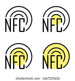 Nfc vector icon, smart payment symbol. Simple, flat design for web or mobile app.
