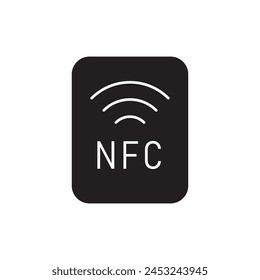NFC wireless payment icon, template for graphic and web design. vector illustration