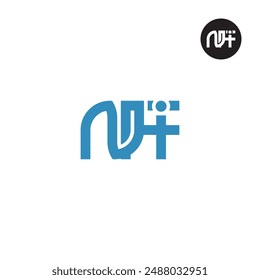 Diseño de monograma de letra de logotipo NFI