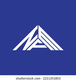 NFM letter logo creative design with vector graphic, NFM simple and modern logo in triangle shape.