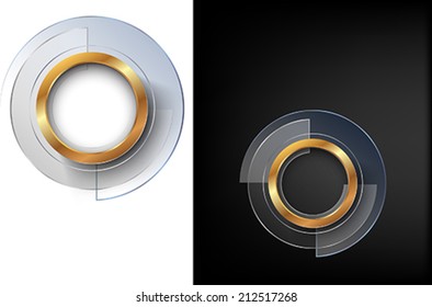 The nfographic elements on black and white background