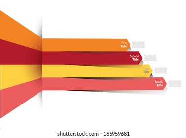 nfographic examples colored arrows numbers. Modern Design template. Can be used for infographics, numbered banners, horizontal cutout lines, graphic or website layout vector