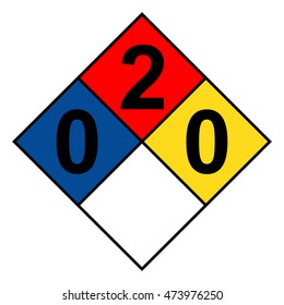 NFPA 704 diamond 0200 sign, vector illustration