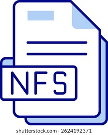 Design De Ícone De Vetor De Linha Nfs