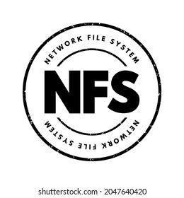 NFS: acrónimo de Network File System, fondo de concepto de tecnología