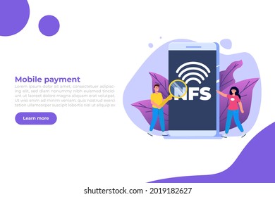 NFS - Network File System. Vector illustration.