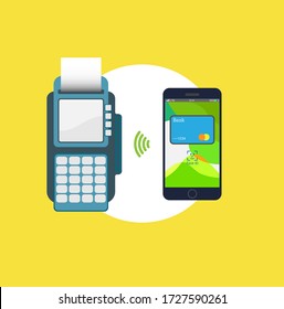 Nfs smartphone. Nfs illustration. Vector icon. Eps 10