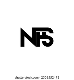 nfs typography letter monogram logo design