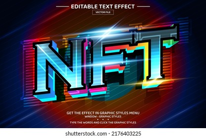 NFT 3D editable text effect template