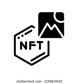 nft art icon illustration editable stroke