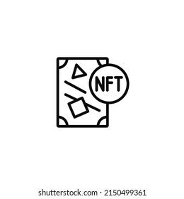 NFT Art einfache dünne Linie Symbol, Vektorgrafik