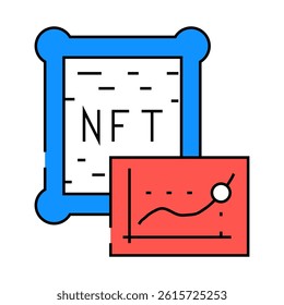 nft assets line icon vector. nft assets sign. isolated symbol illustration