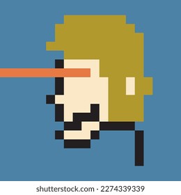 NFT avatar Pixel Stil Crypto Guy Laser Augen. Männliche Gesichter im Pixelstil NFT-Token-Technologie digitale Kryptokunst