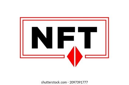 NFT Blockchain crypto modern banner. Non Fungible Token background template.