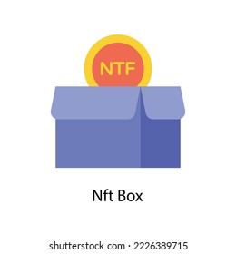 Nft Box vector Flat  Icons. Simple stock illustration 