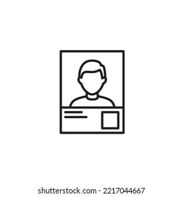 Nft Boy character line icon black and white