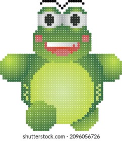 NFT character pixel art frog