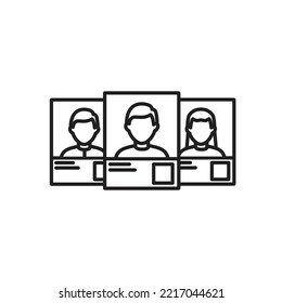 Nft Characters avatar line icon black and white