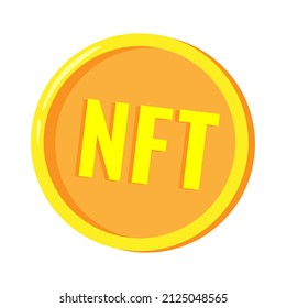 Nft coin. Digital money. Vector illustration