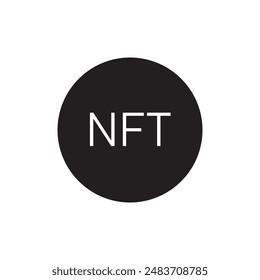 NFT Coin Icon Design, isoliert auf weißem Hintergrund, Vektorillustration