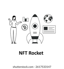 NFT Coin Vector Illustration which can easily modify or edit

