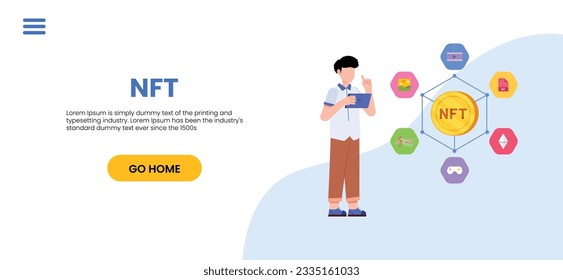 NFT concept. People creating buying and working with crypto art. Non-fungible token auction. Unique masterpieces markets. Persons paying for artworks with phones.	