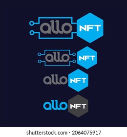 NFT creative stylish modern monogram logo design.