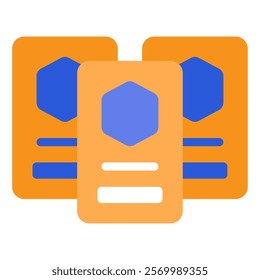 NFT Crypto and Blockchain icon illustration