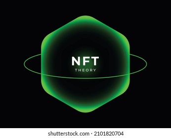 NFT cryptocurrency digital background design concept