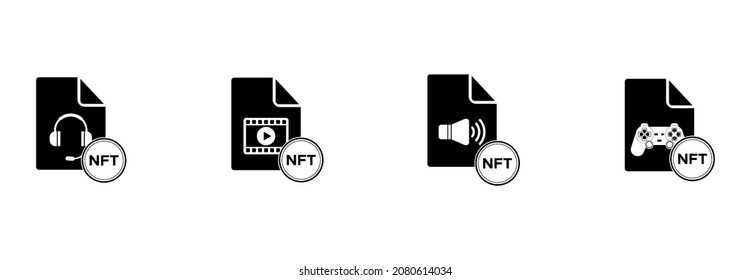 símbolo de símbolo vectorial del icono de NFT