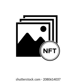 símbolo de símbolo vectorial del icono de NFT