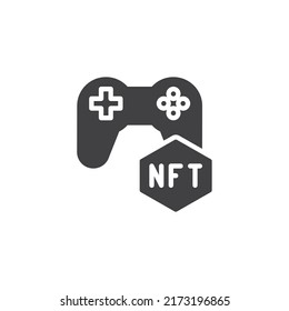 NFT games asset vector icon. filled flat sign for mobile concept and web design. Non fungible token game glyph icon. Symbol, logo illustration. Vector graphics
