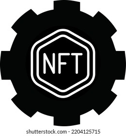 NFT Icon, NFTs Collection, Blockchain, Cryptocurrency, Innovation, Coin . NFT Vector Illustration.