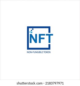 Icono de NFT. Diseño de logotipo de concepto de tokens no fingible. Bloqueo de criptodivisa. Dinero de arte digital. Ilustración vectorial.