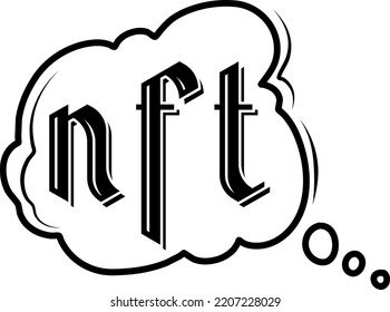 Iconos NFT, logotipo NFT, Ilustración de vectores NFT	