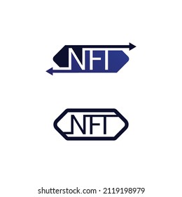 NFT letter and font technology  line icon set Crypto Icon or Logo Symbol vector illustration
