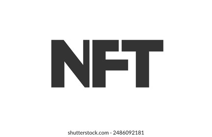 NFT logo design template with strong and modern bold text. Initial based vector logotype featuring simple and minimal typography. Trendy company identity ideal for businesses brand presence.