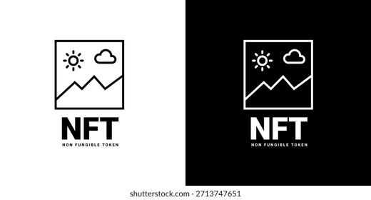 Icono del logotipo de Nft. Vector NFT ilustración signo de imagen