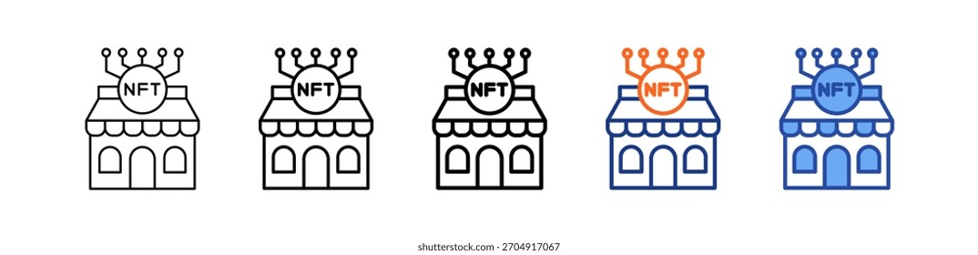Nft Market Different Set Vector Icon