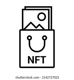 NFT market. Vector icon for graphical user interface.