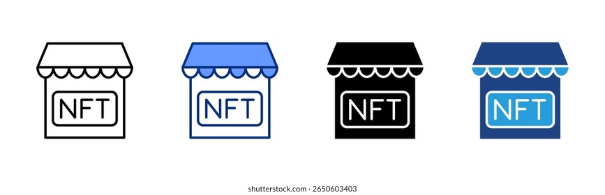 Nft Marketplace icon sheet multiple style collection