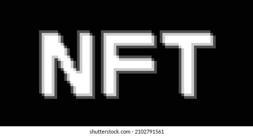 Nft . Modern crypto art background . Vector design clogo . Abstract contemporary art . 