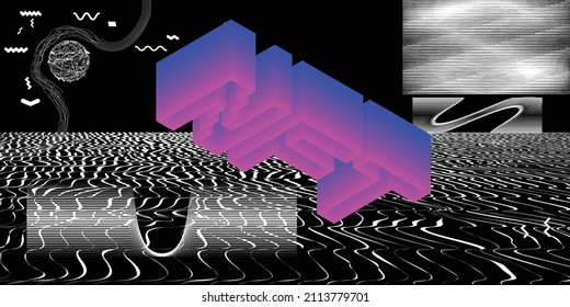 Nft . Modern crypto art background . Vector design logo . Abstract contemporary art . 