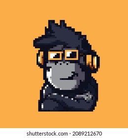NFT Monkey vector illustration gorilla-head