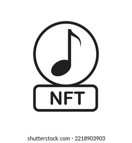 NFT Music icon design. isolated on white background. vector illustration