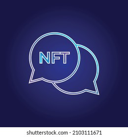 Nft - non fungible token icon vector logo design concept