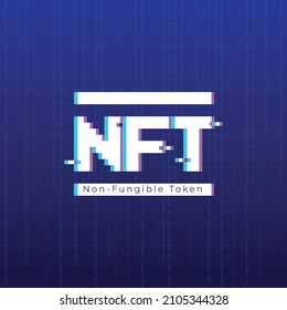 Nft - non fungible token icon vector logo design concept