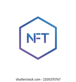 Nft - non fungible token icon vector logo design concept