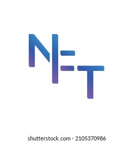 Nft - non fungible token icon vector logo design concept