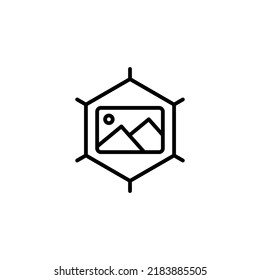 NFT (non fungible token) line icon vector design